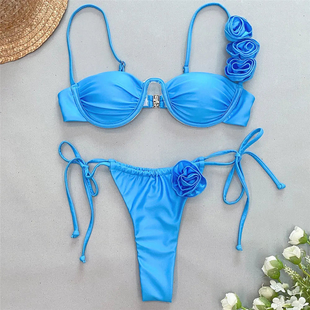 BLUE FLOWER BIKINI