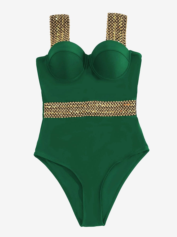 Detailed One Piece Swimwear  -  multiple style and colors