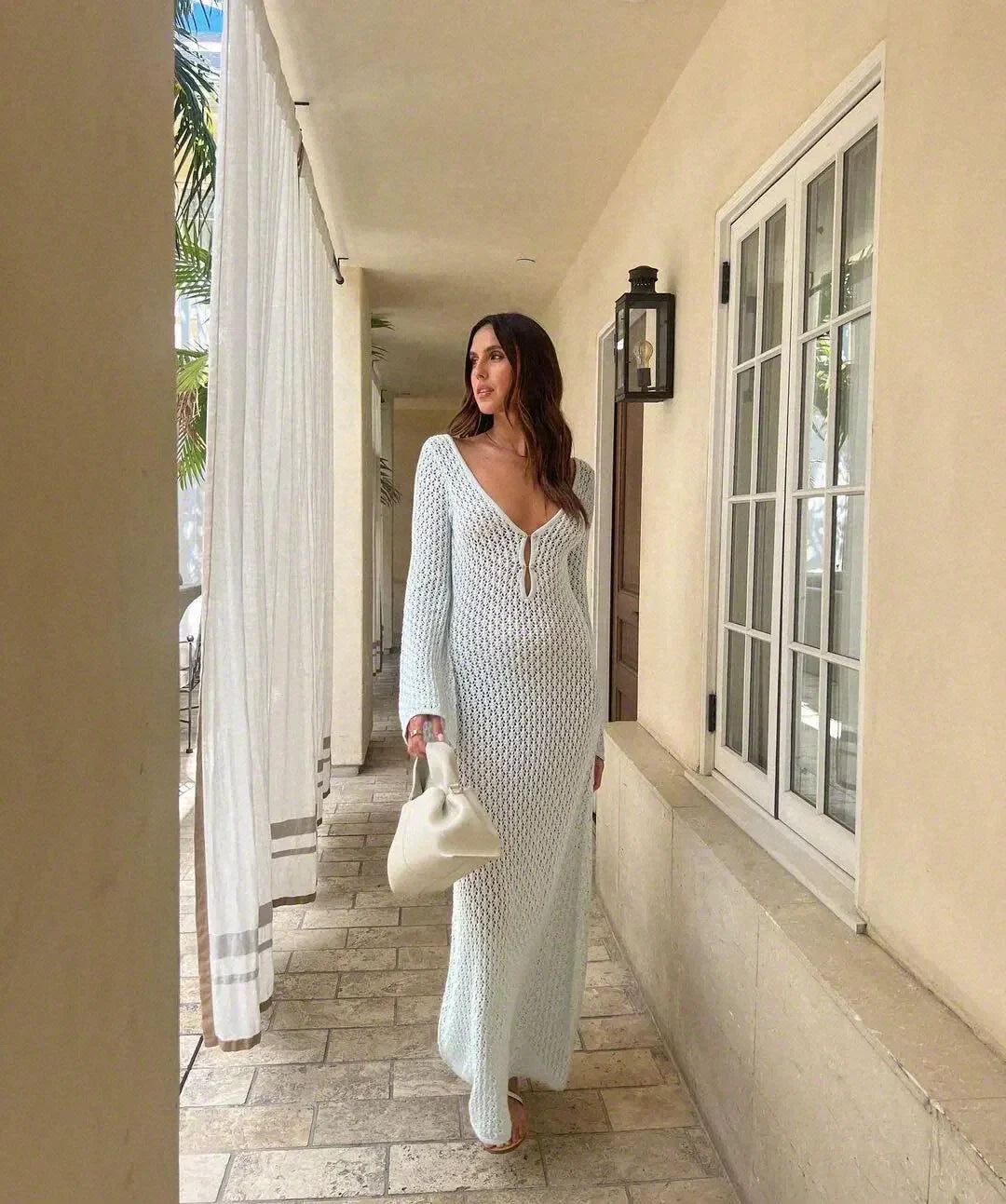 Midnight Breeze Knit Cover-Up Dress
