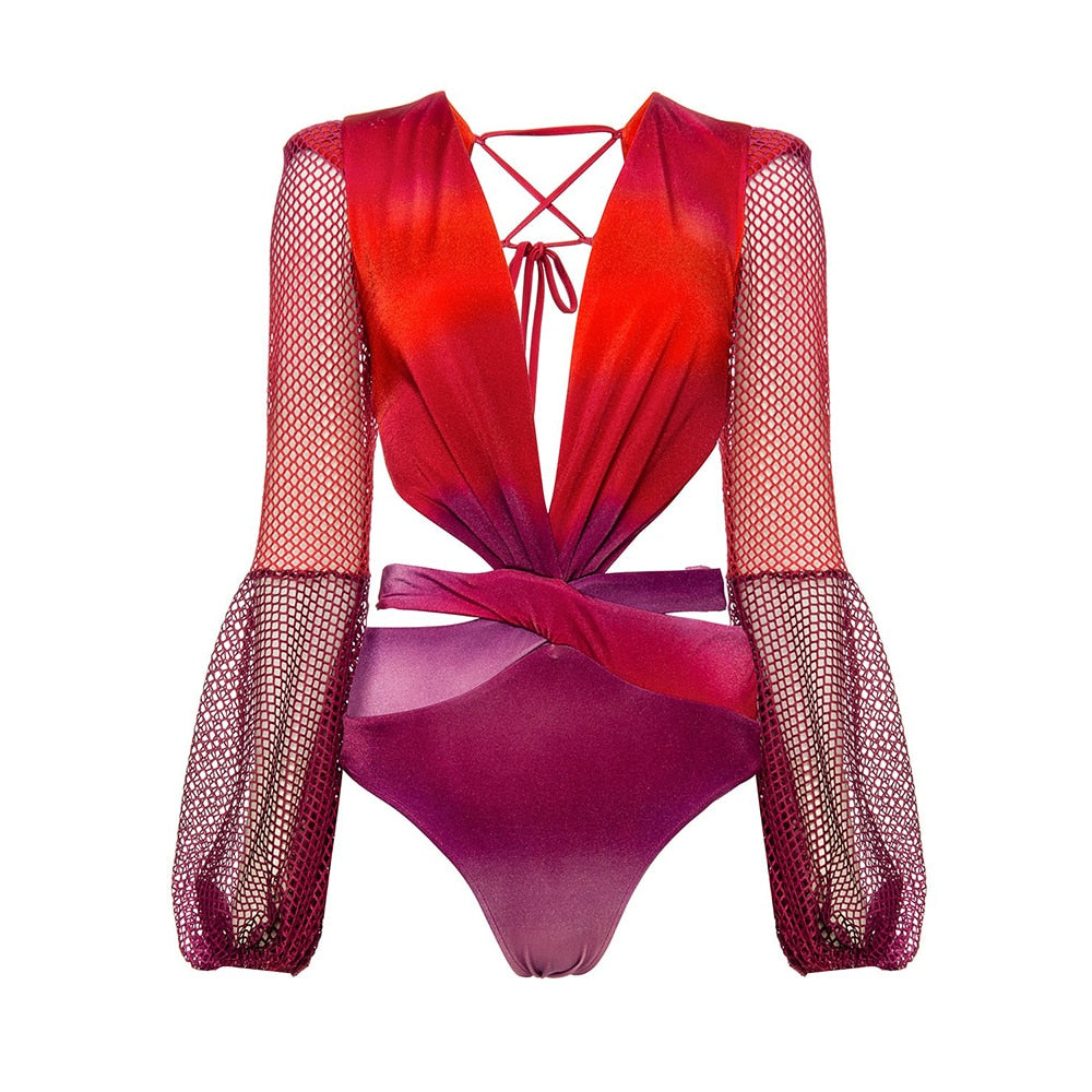One Piece Sleeved Swimsuit