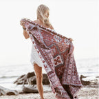 Colorful Tribal Boho rug or blanket by 64b136-1e, featuring intricate patterns, suitable for outdoor or indoor use.