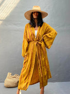 Printed loose kimono cardigan from 64b136-1e Tops, featuring lightweight fabric, colorful print, and relaxed fit for casual wear.