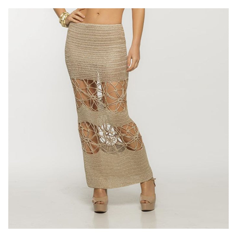 Crochet Crossed Top & skirt set