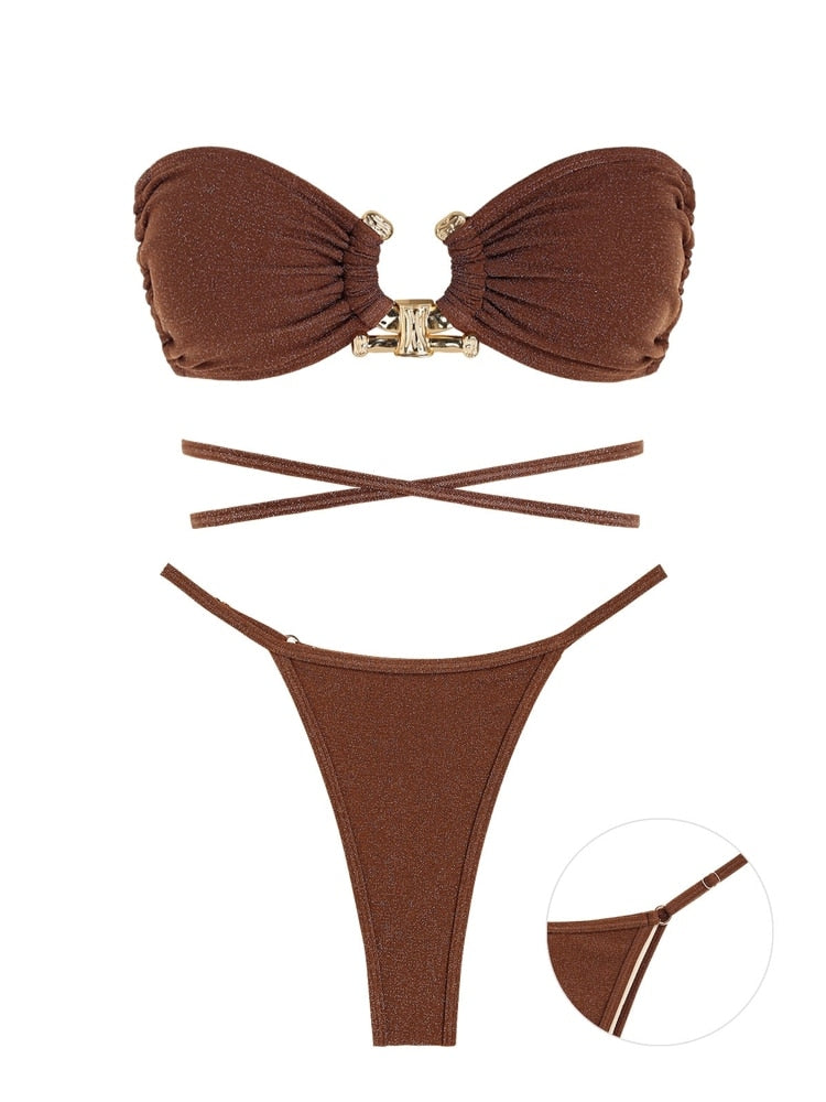 Ring Bandeau Bikini - multiple colors