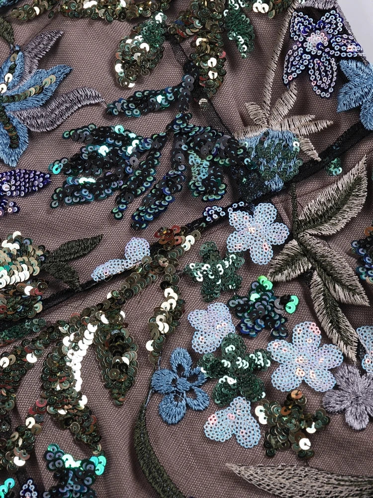 Aurora Blossom Sequin Dress