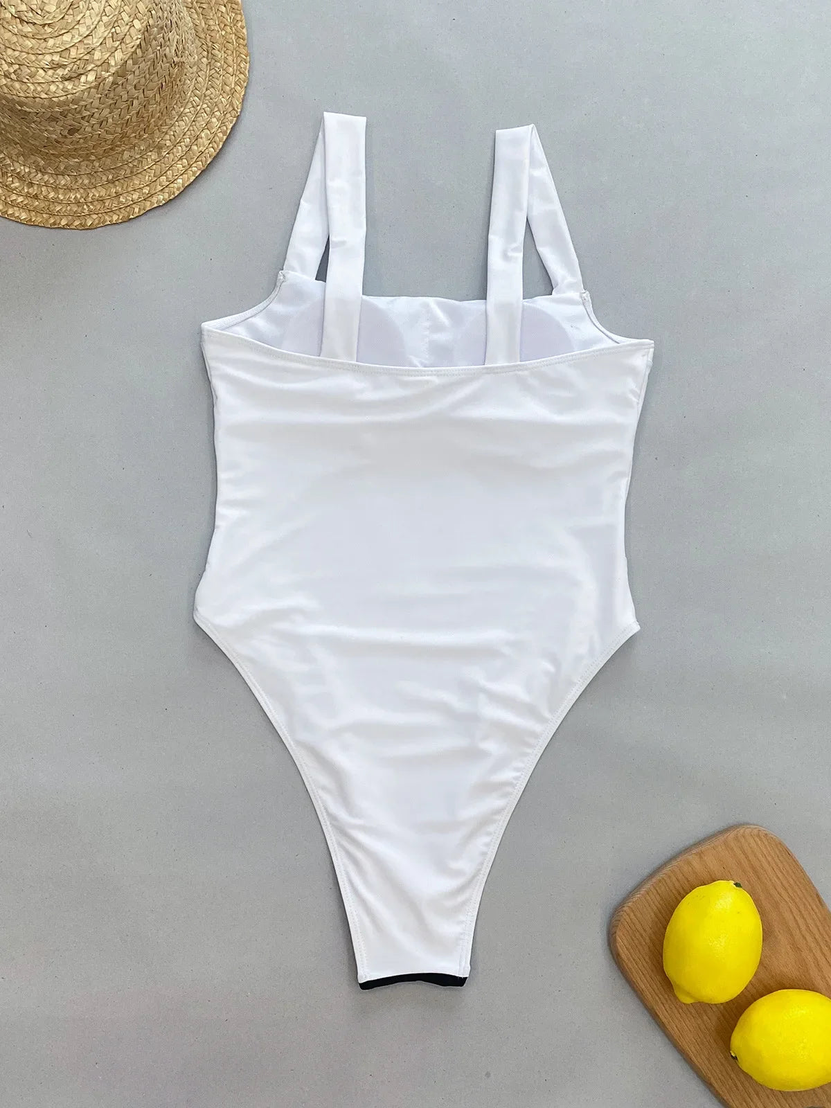 Monochrome Allure Cutout Swimsuit