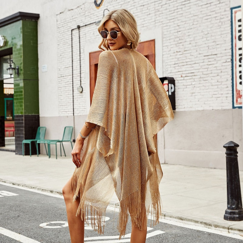 Tassel See through Bikini Beach Cover Up