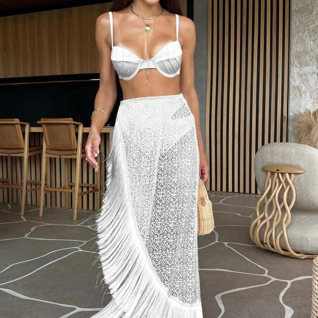 3 Peice Set with Tassel Skirt