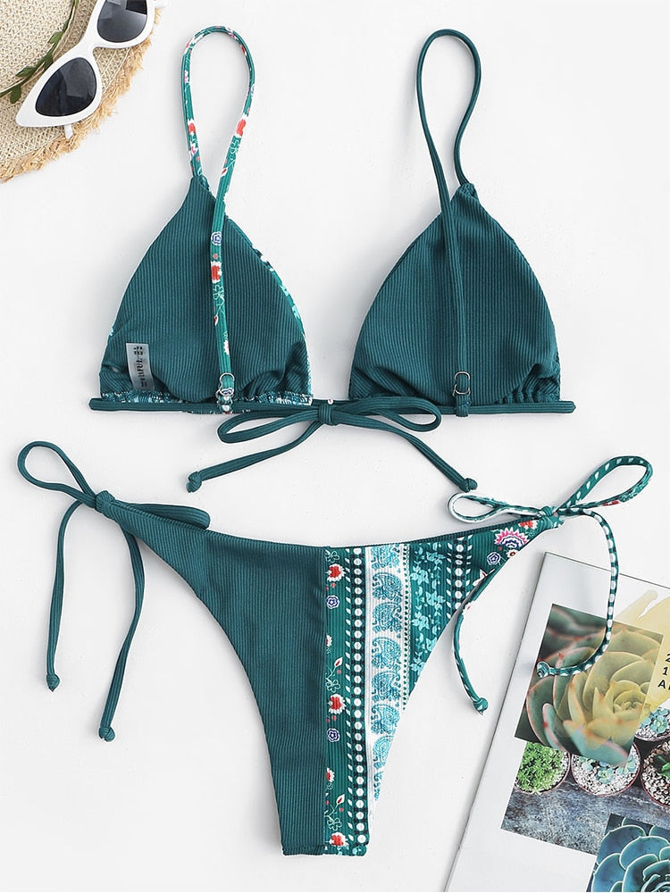 Paisley Print Bikini Sets -  Multiple colors