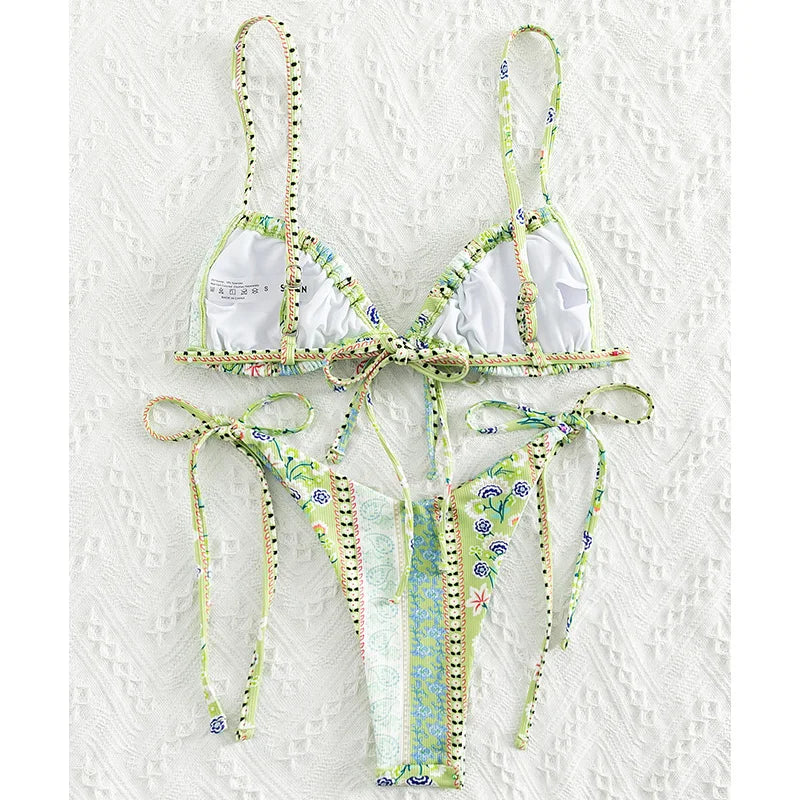 Floral Femme Print Bikini  -multiple colors