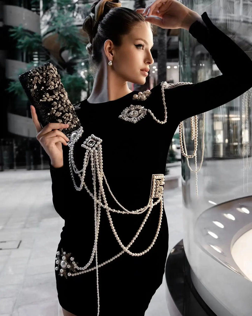 Lunar Pearl Mini Dress