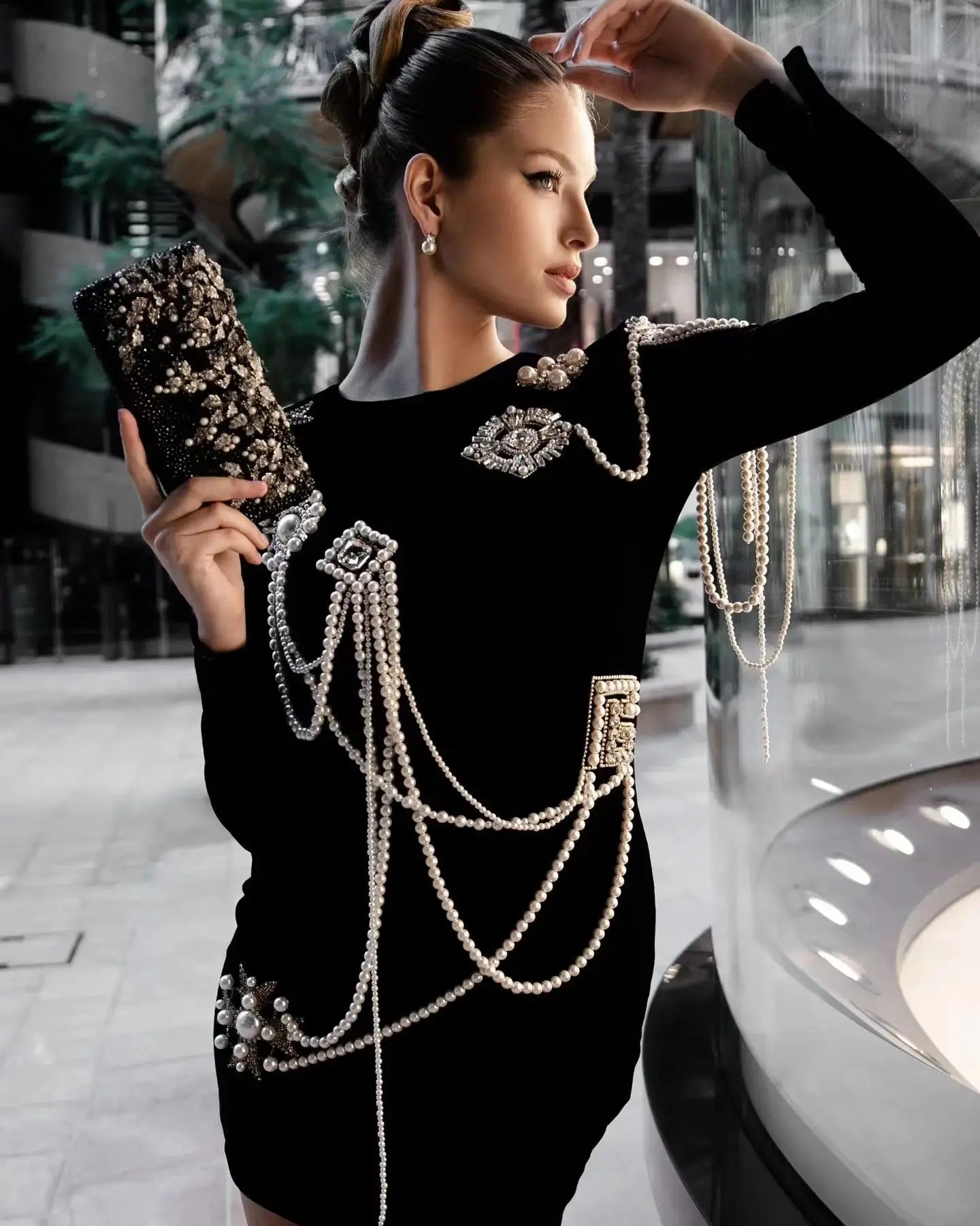 Lunar Pearl Mini Dress