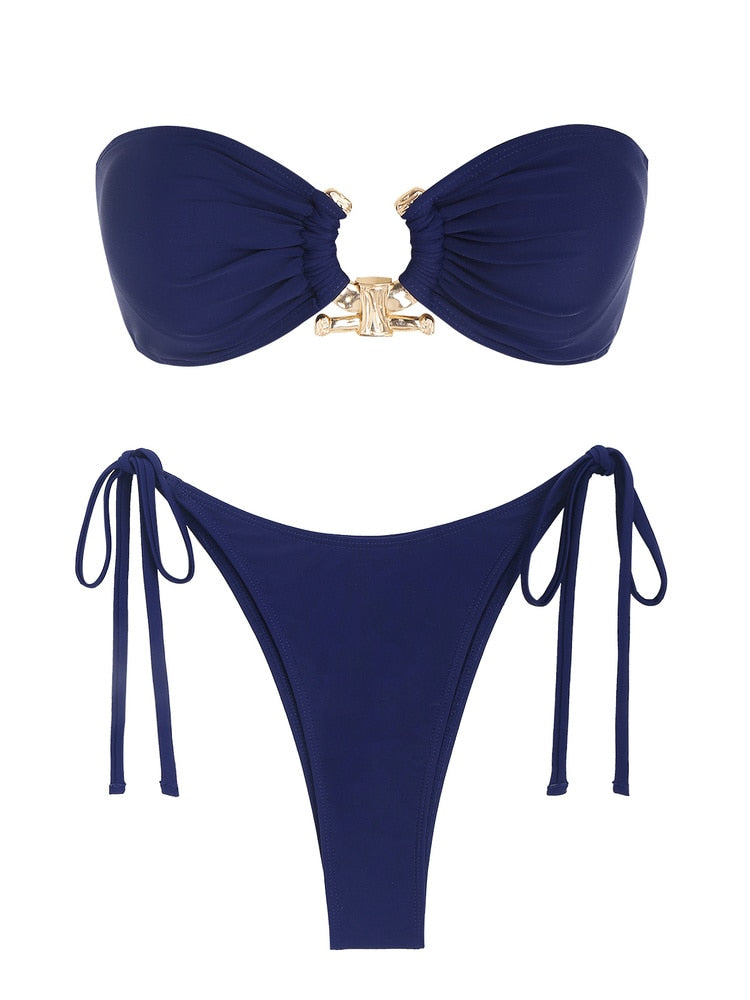 Ring Bandeau Bikini - multiple colors