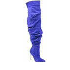 Paloma Suede Pleated Pointed Boots