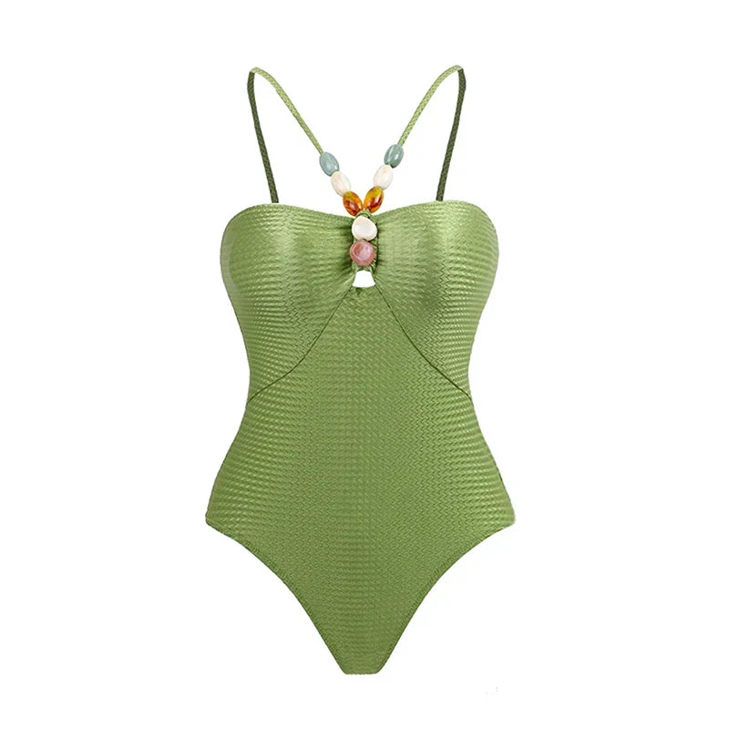 One Piece Retro Swimwear with matching skirt - multiple prints