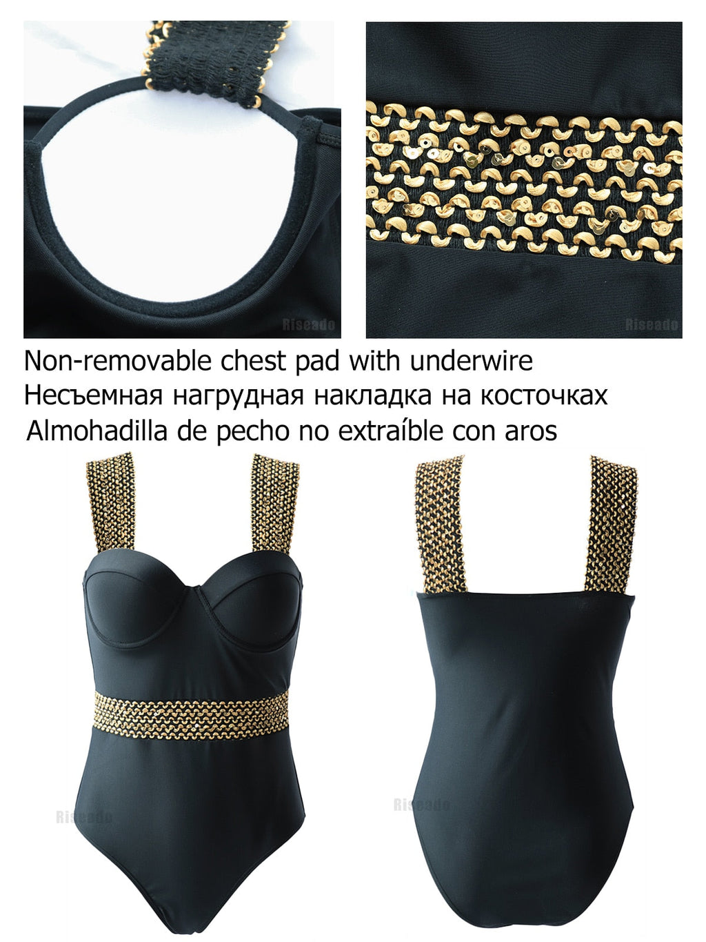 Detailed One Piece Swimwear  -  multiple style and colors