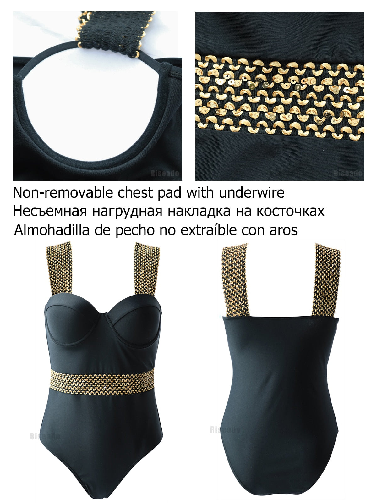 Detailed One Piece Swimwear  -  multiple style and colors