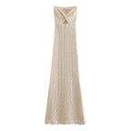 Hollow mesh knit dress by 64b136-1e featuring a lightweight, breathable design with intricate mesh pattern and fitted silhouette.