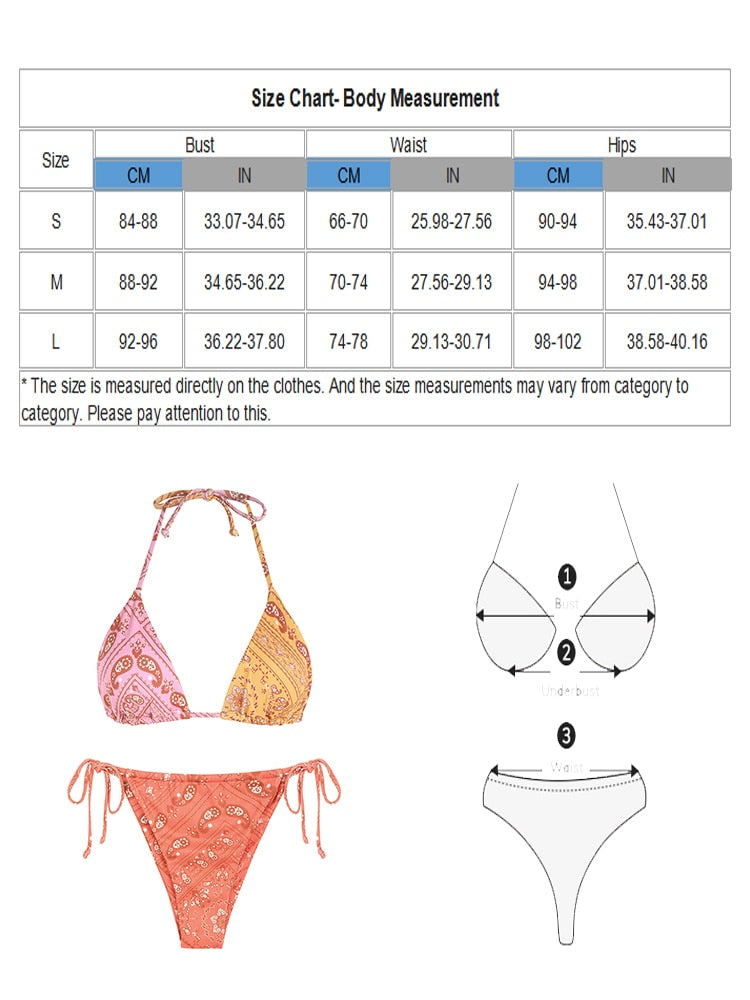 Paisley Print Bikini Sets -  Multiple colors