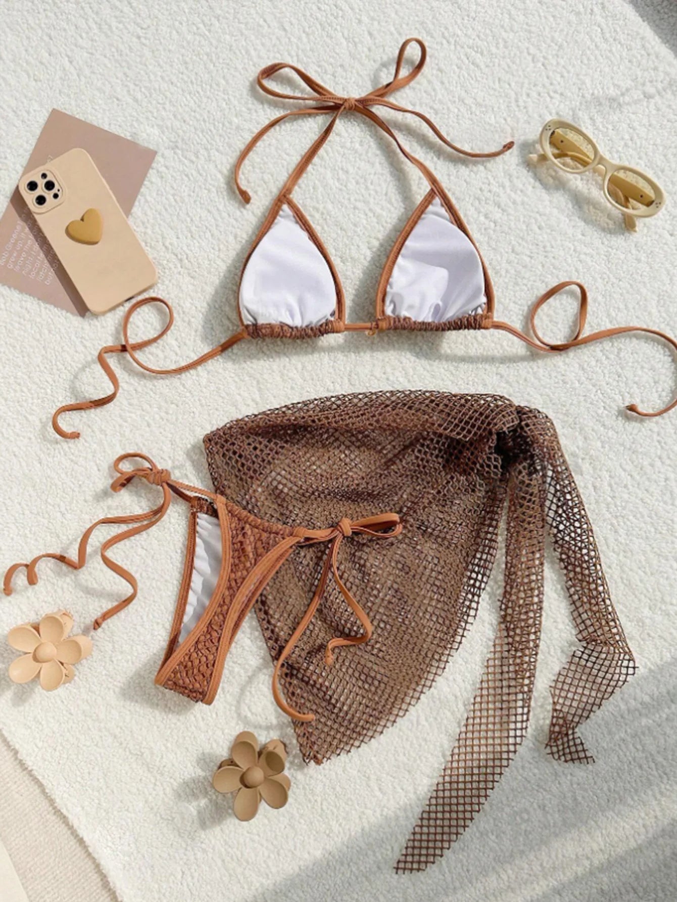 Three-Piece Bikini Set - 4 colors