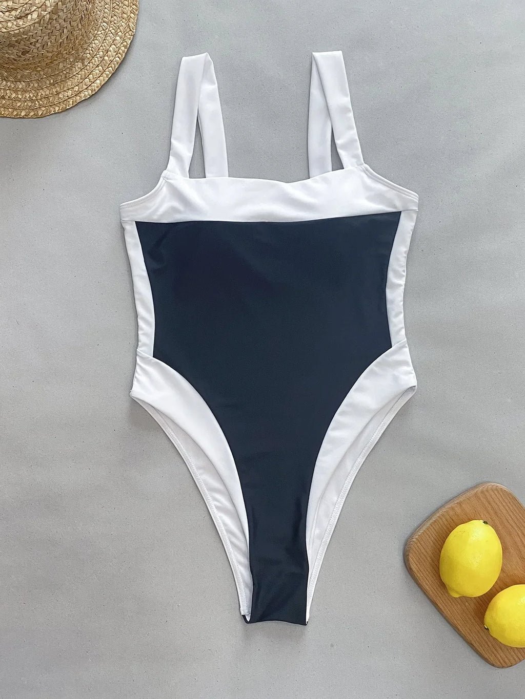 Monochrome Allure Cutout Swimsuit