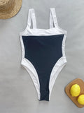 Monochrome Allure Cutout Swimsuit