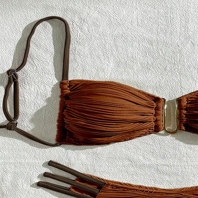 Bandeau Strap Bikini -  3 colors available