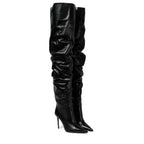 Paloma Suede Pleated Pointed Boots