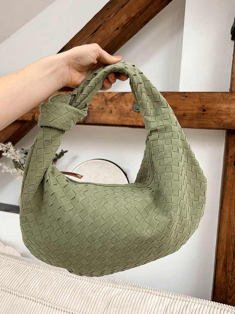 Aurelia Woven Suede Shoulder Bag