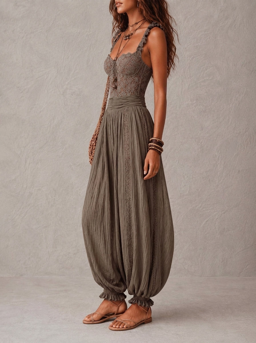 Eva -  Stylish Lace Top Jumpsuit