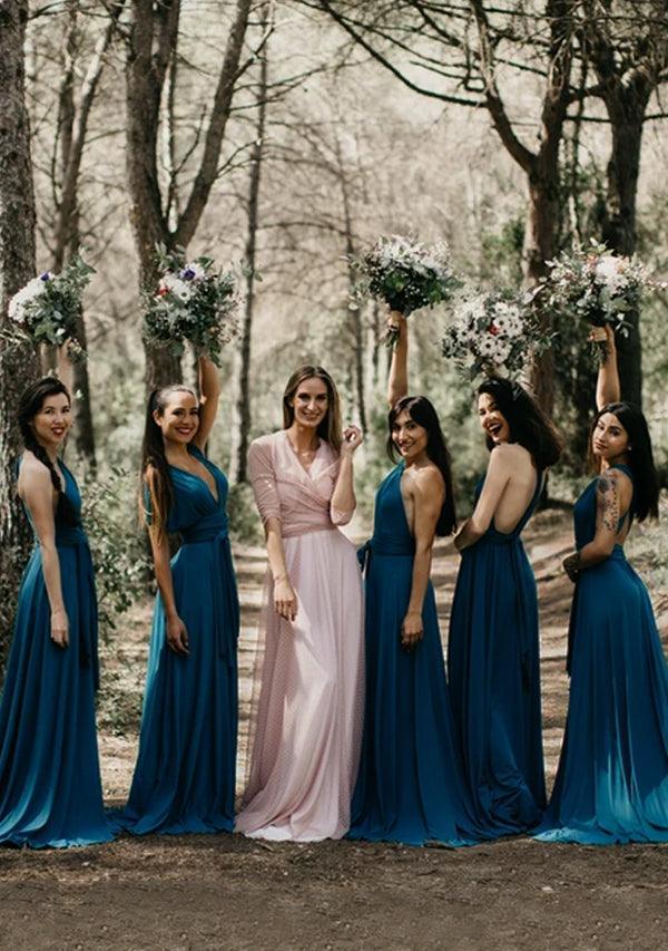 Teal Blue Multiway Infinity Dress