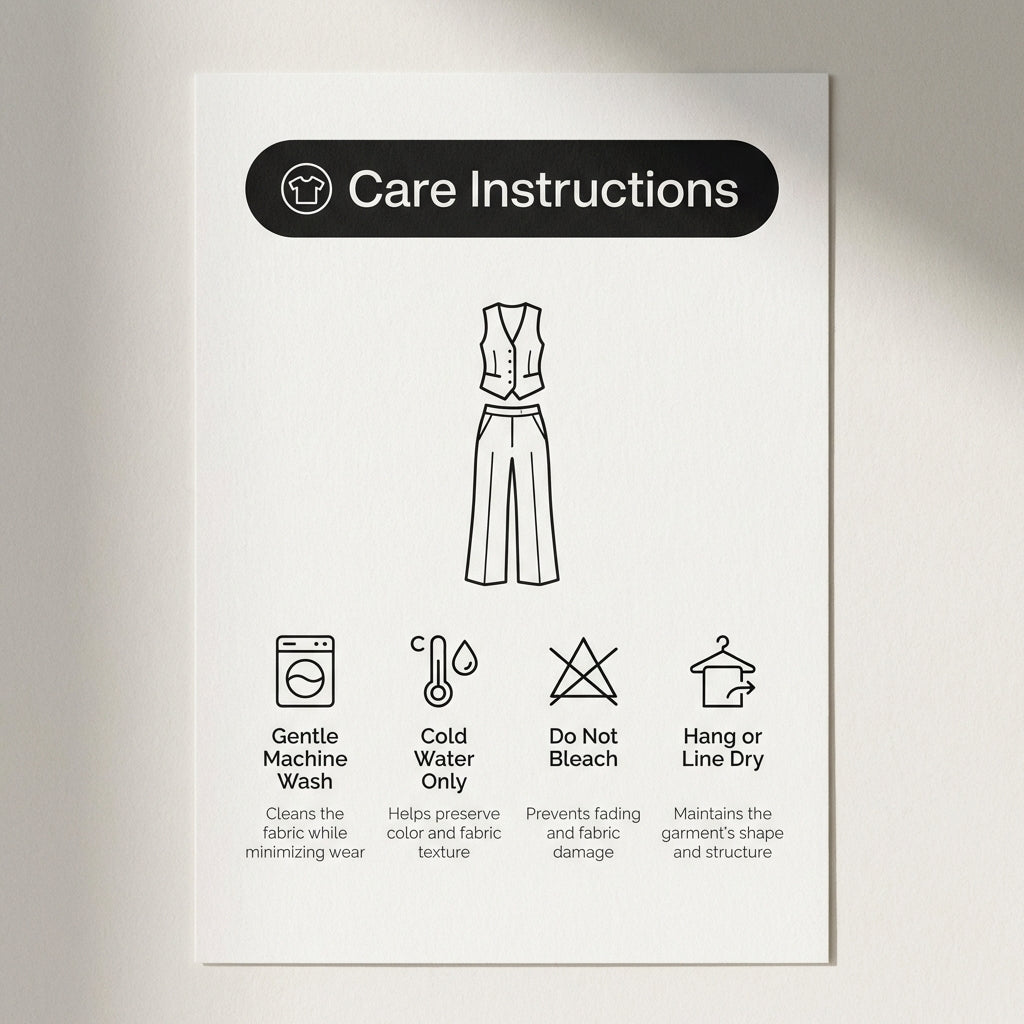 Tailored Linen-Texture Vest and Wide-Leg Trouser Co-ord Set