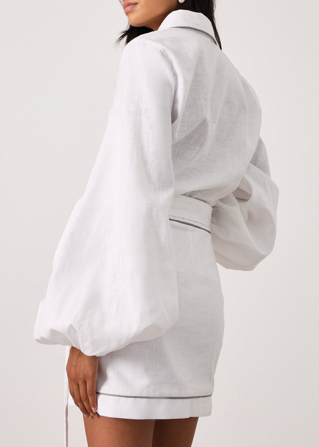 Morgan Elevated Linen Set | White/Taupe