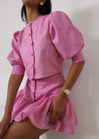 Shashi Linen Set Cosmo Pink