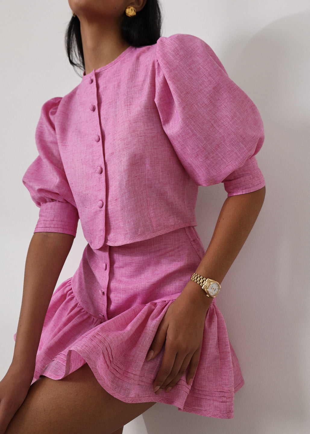 Shashi Linen Set Cosmo Pink