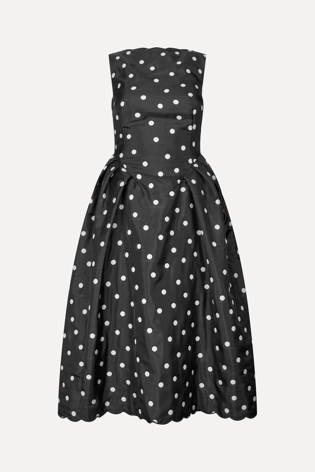 Voluminous Midi Dress - Quilted Dots