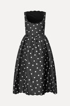 Voluminous Midi Dress - Quilted Dots