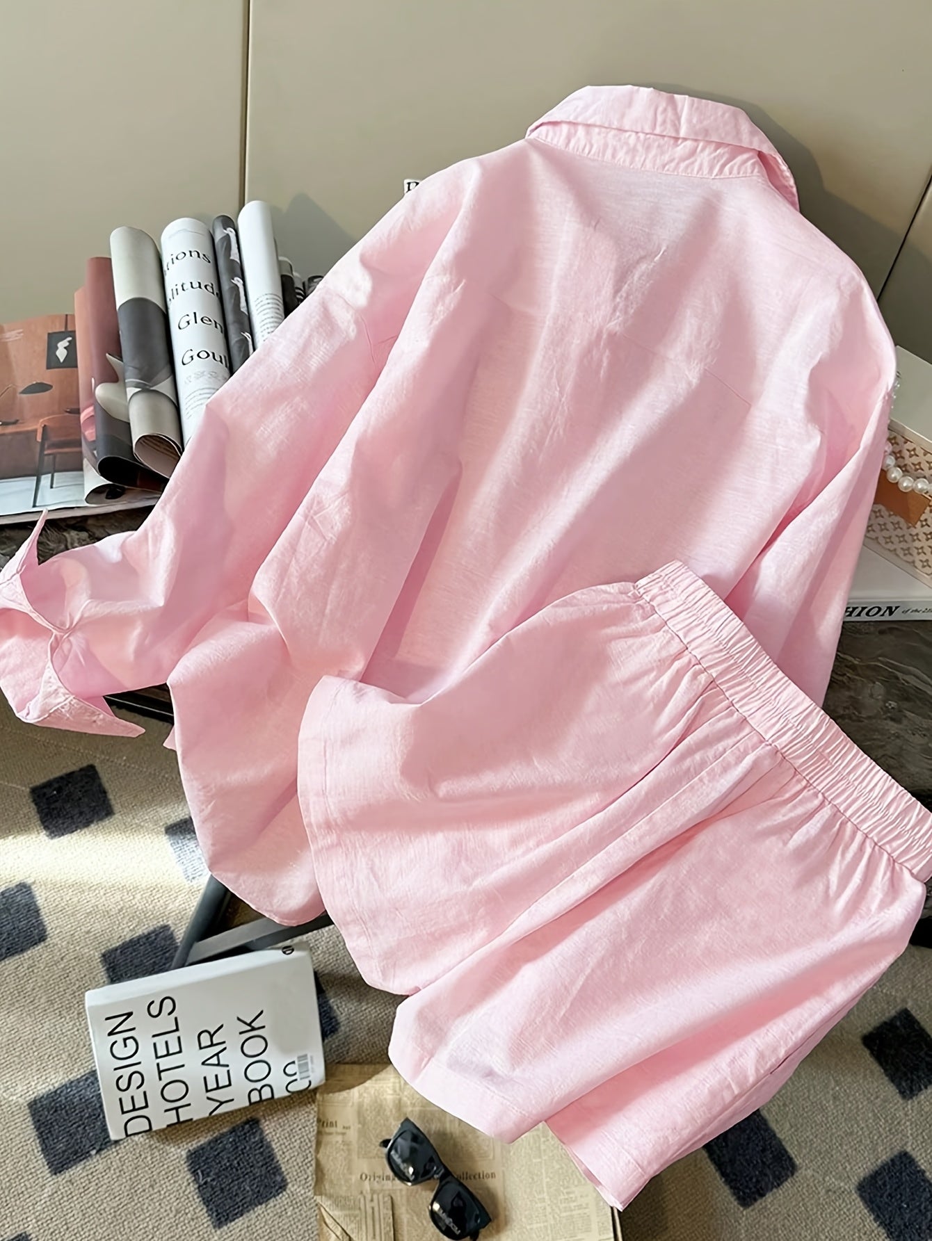 Long-Sleeve Top & Shorts Set