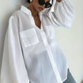 Elegant SemiSheer Button Shirt Summer Comfort