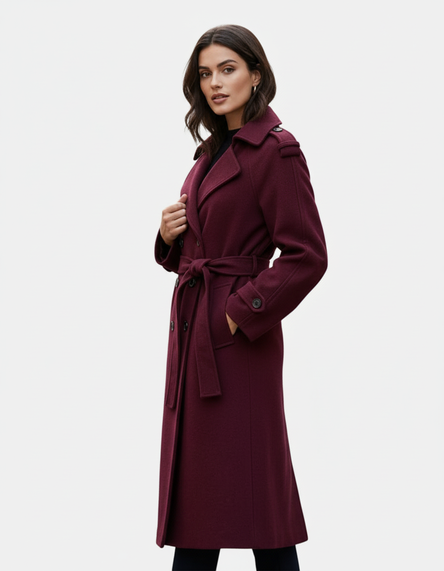 The Burgundy Celine Coat