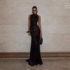 Adrenaline Rush Faux Leather Maxi Dress