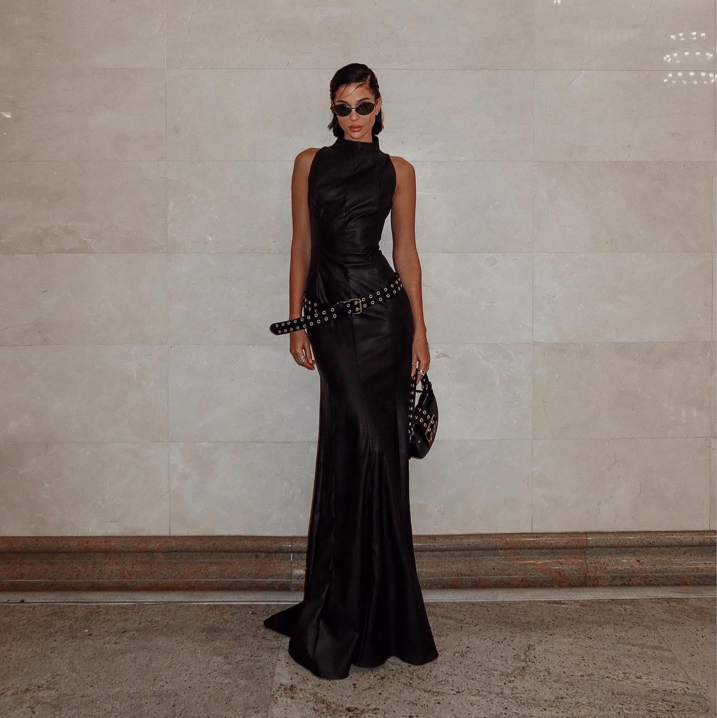 Adrenaline Rush Faux Leather Maxi Dress
