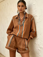 Vacation style shirt and shorts set by 64b136-1e featuring a casual, lightweight design perfect for warm weather.