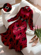 French floral belted maxi dress from 64b136-1e, featuring a flowy silhouette and vibrant floral pattern.