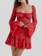 Black Lace Corset Dress