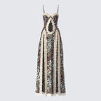 Angelis Leopard Print Maxi Dress