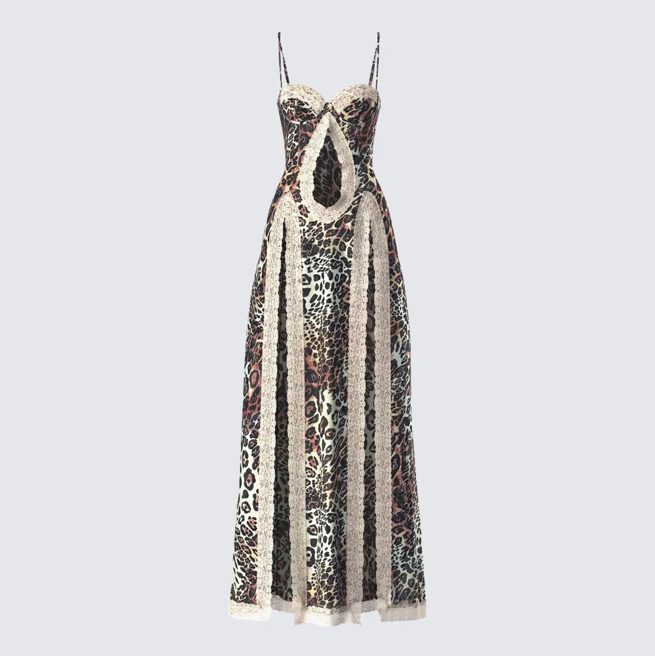 Angelis Leopard Print Maxi Dress