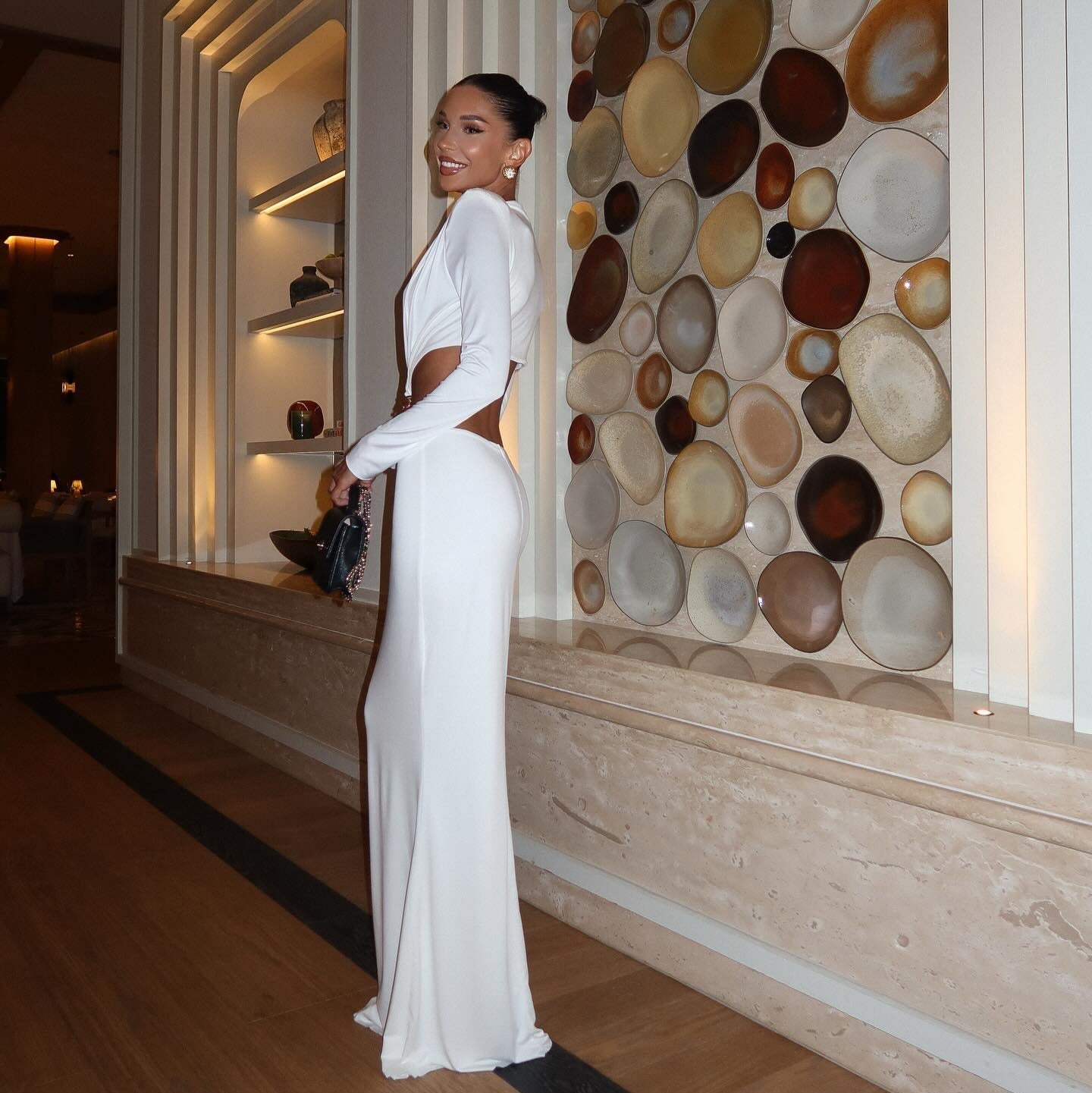 Apolline White Cut-Out Maxi Dress