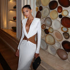 Apolline White Cut-Out Maxi Dress