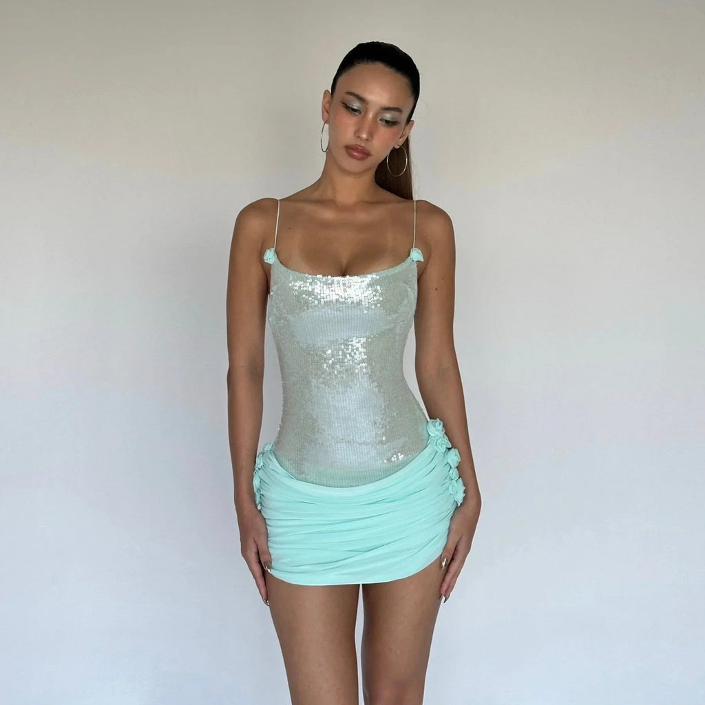 Ariella Sequin Corset Mini Dress